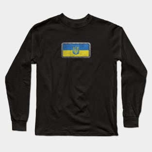 Rough Steel Ukrainian Flag Long Sleeve T-Shirt